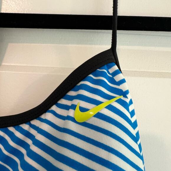 Nike Swim Women's Tankini Blue White Stripes Size‎ 12 - Picture 4 of 12